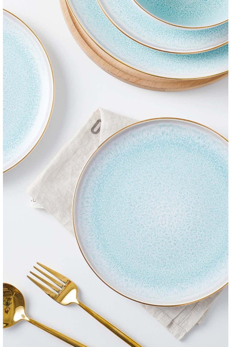 Josephine Porcelain 4-Piece Salad Plate Set, Alternate, color, Mint