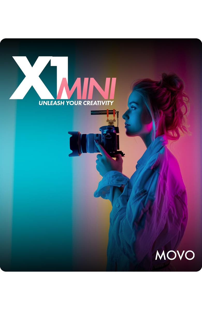 MOVO X1-Mini Video Shotgun Mic - Supercardioid 3.5mm/USB-C Analog/Digital Microphone for Cameras, Smartphones, Computers, Alternate, color, Black