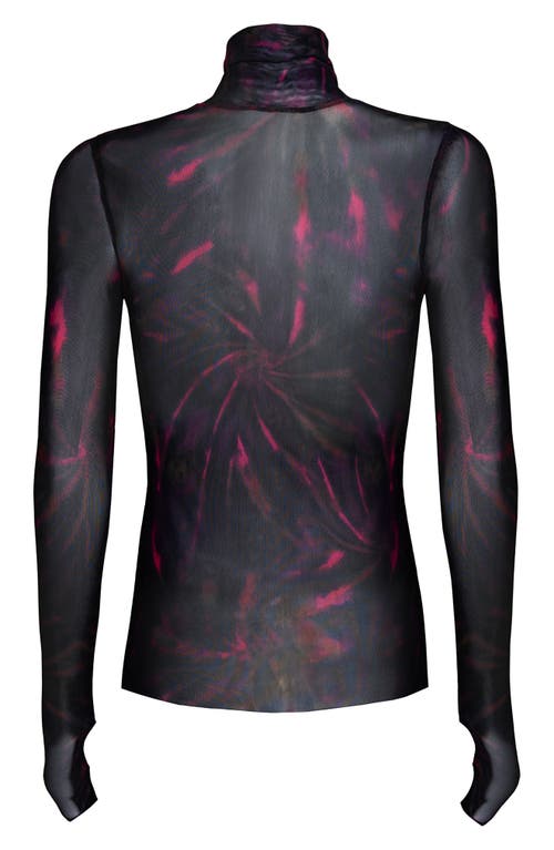 Afrm Zadie Semi Sheer Turtleneck In Black