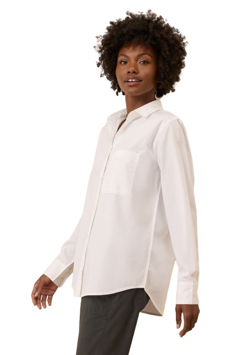 Pact Organic Cotton All Day Poplin Classic Shirt, Alternate, color, White
