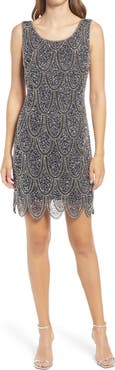 Pisarro Nights Beaded Cocktail Minidress