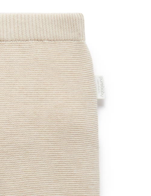 Purebaby Textured Knit Legging In Brown