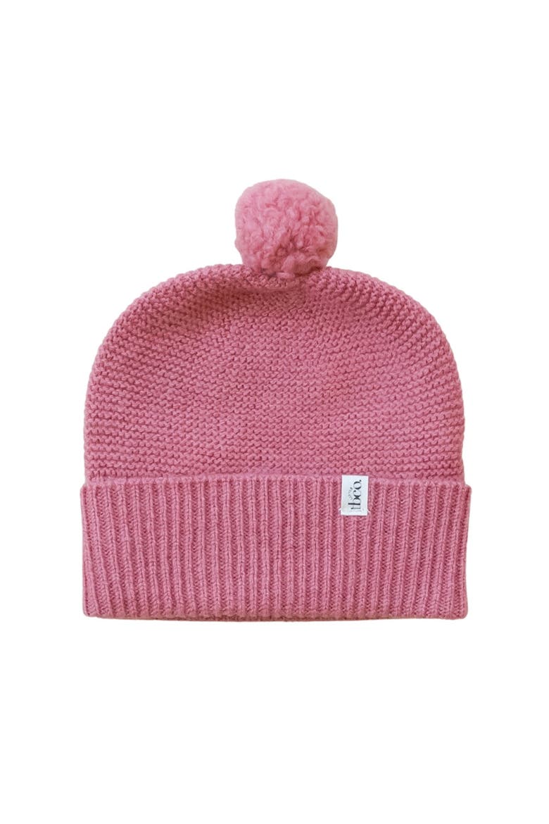 Merino Wool Baby Beanie, Main, color, Rose