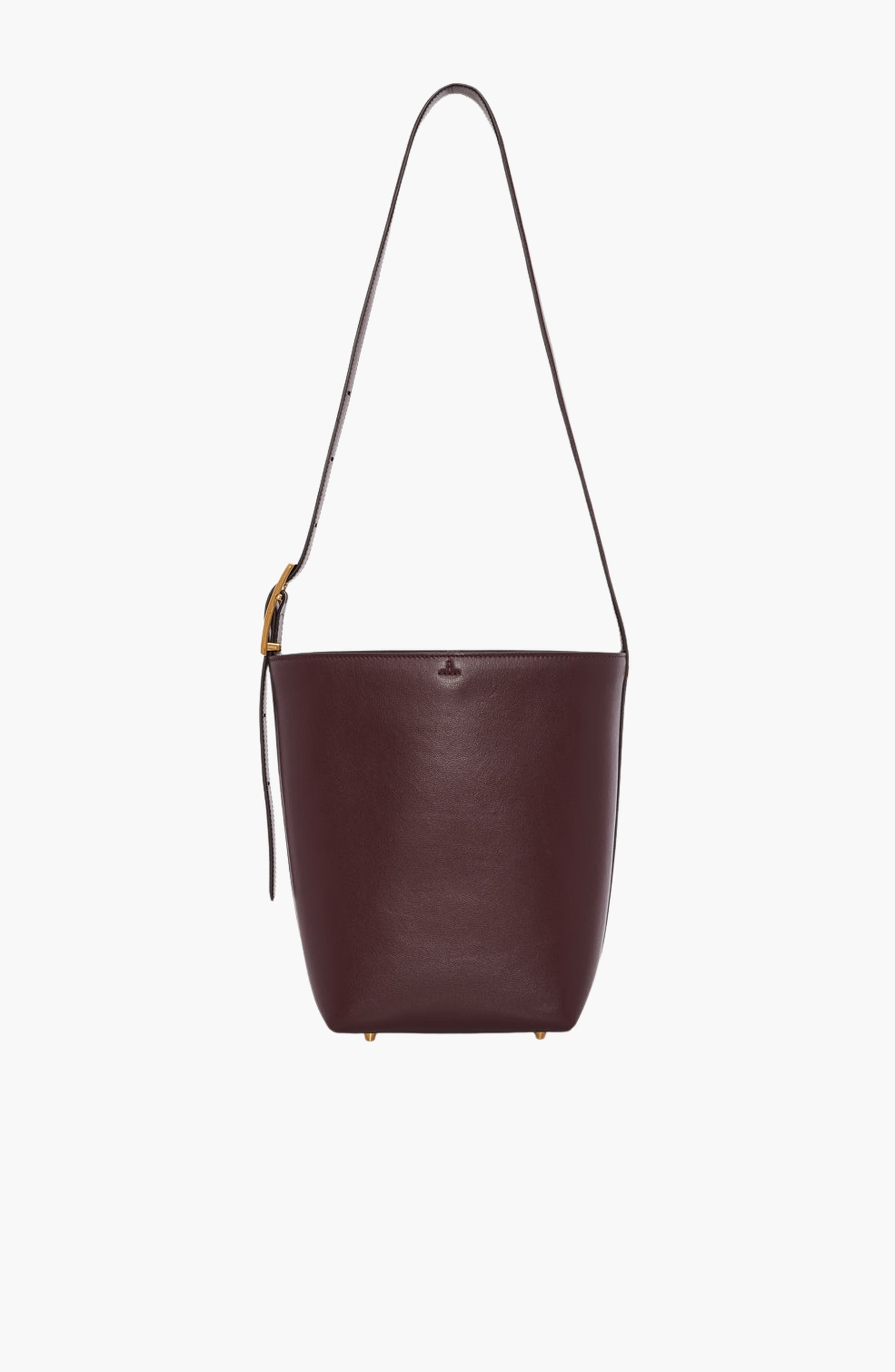 Elly Medium Grained Leather Bucket Bag, Alternate, color, Fig