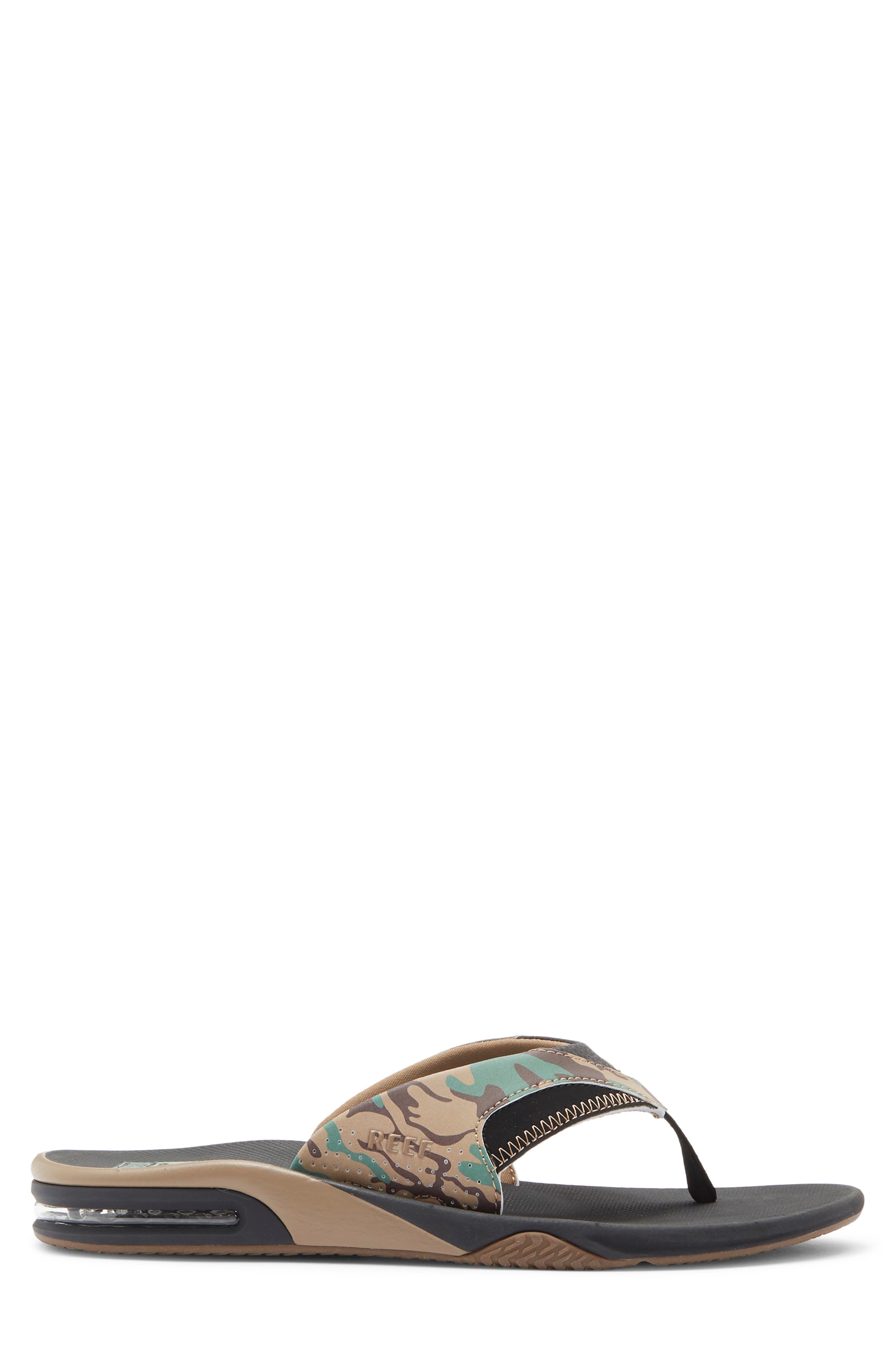 Reef Fanning Flip Flop, Alternate, color, Black/ Camo