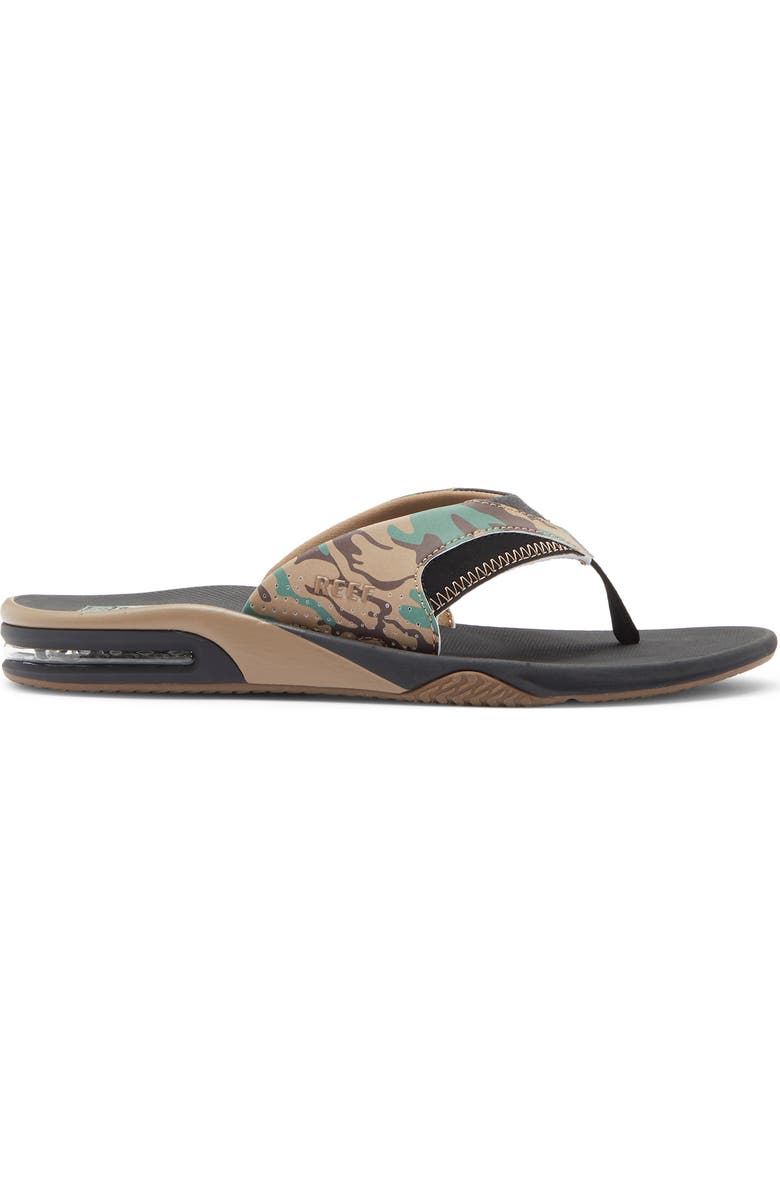 Reef Fanning Flip Flop, Alternate, color, Black/ Camo