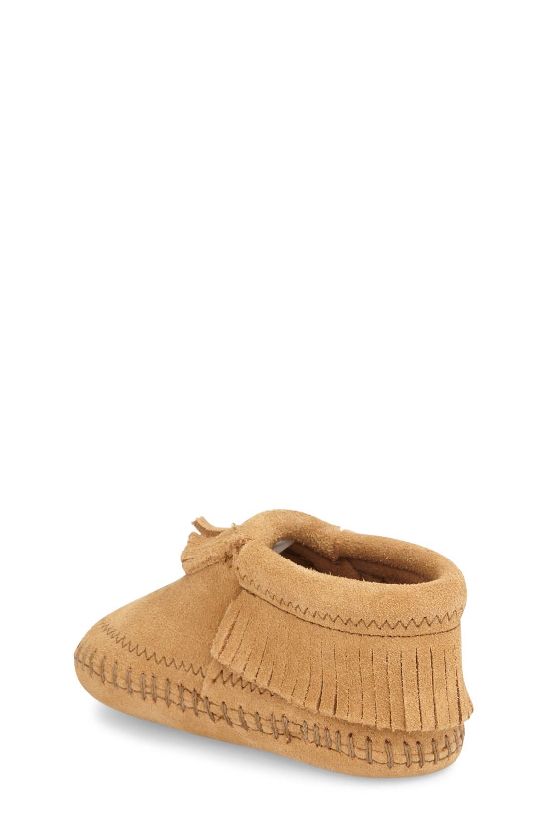 'Riley' Fringe Suede Bootie, Alternate, color, TAUPE SUEDE