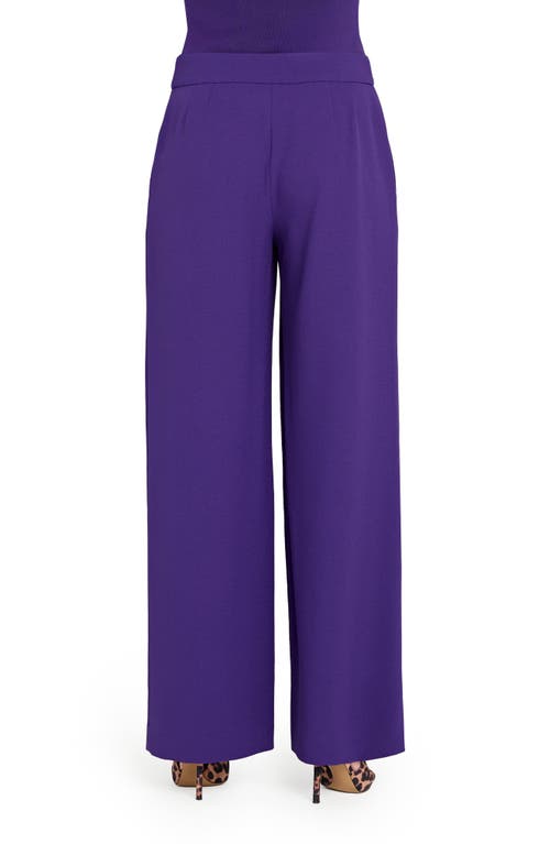 Tahari Asl Wide Leg Pants In Purple