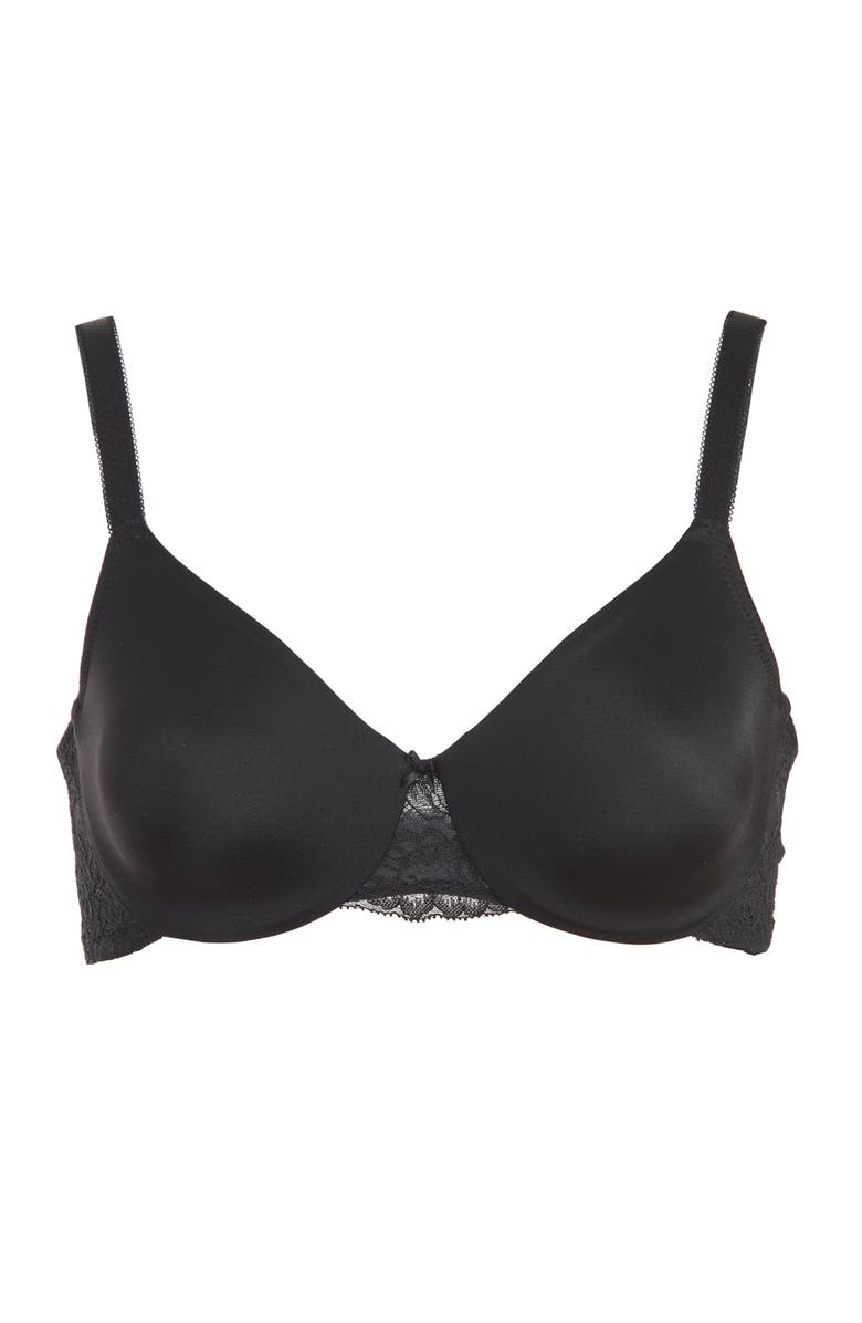 Dominique Intimates Lena Lace Seamless Ultra Comfort Minimizer Bra, Alternate, color, Black