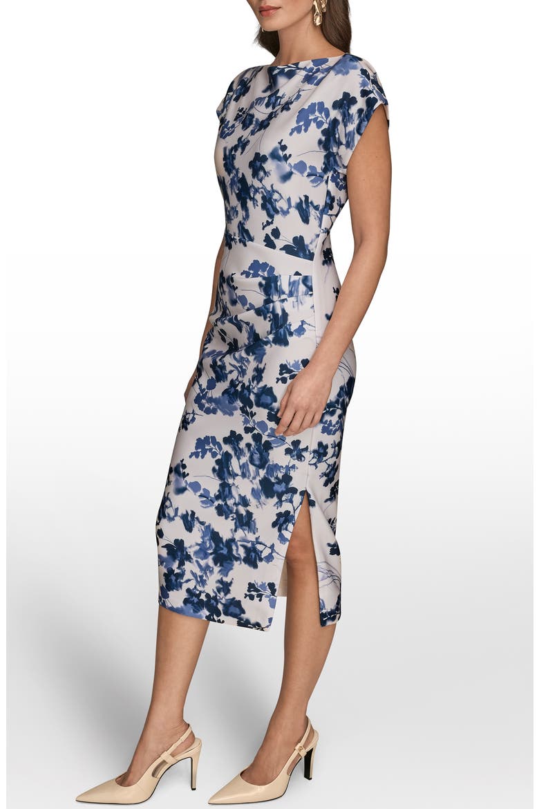Floral Sheath Midi Dress, Alternate, color, TEMPEST MULTI