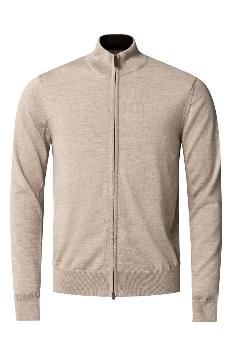 Eton Merino Wool Cardigan, Alternate, color, Light Beige