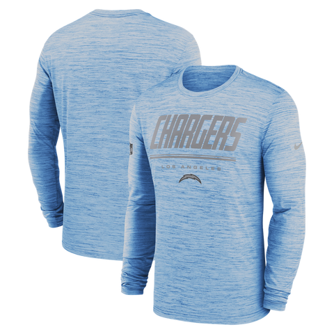 Men's Nike Powder Blue Los Angeles Chargers Sideline Offensive Transition Velocity Dri-FIT Long Sleeve T-Shirt