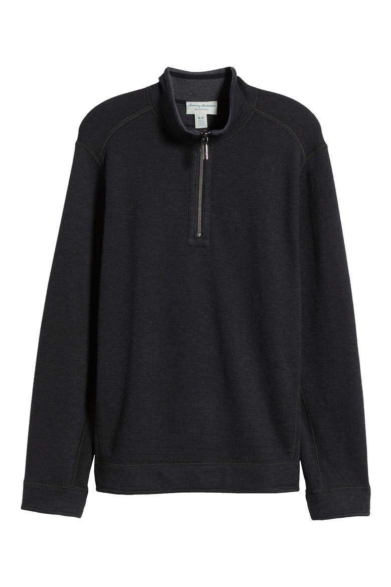 New Flip Coast Half Zip Pullover, Alternate, color, BLACK