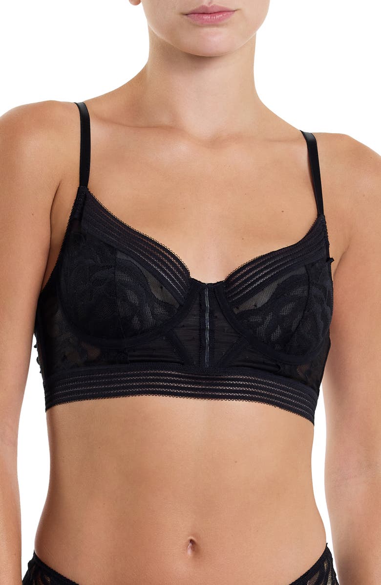 Hanky Panky GG Underwire Longline Bra, Main, color, Black