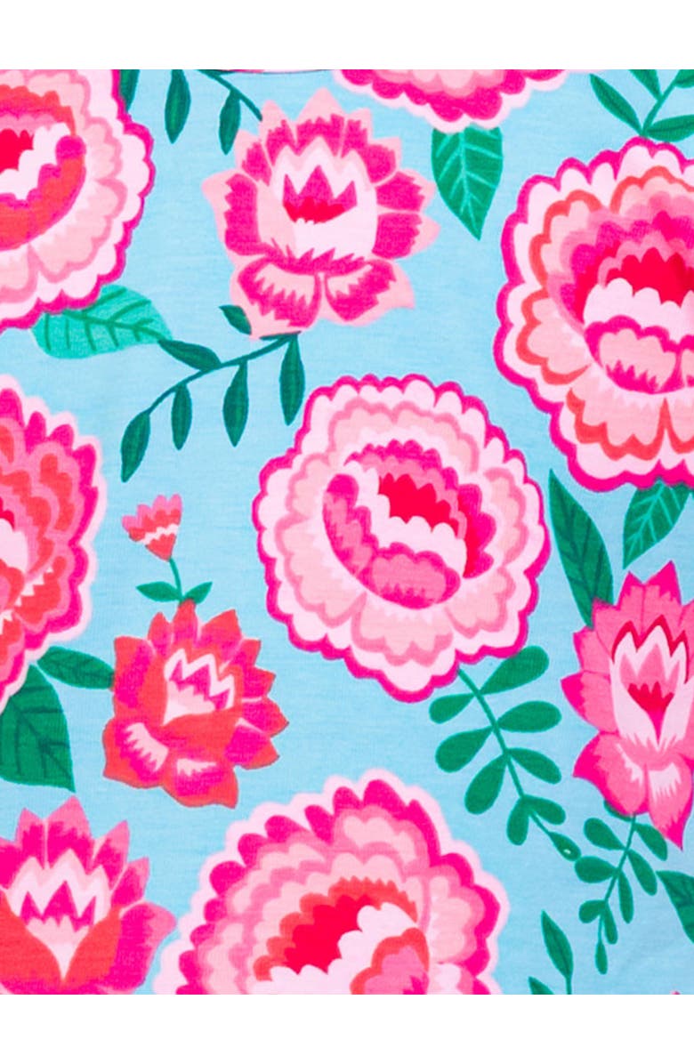 RuffleButts Knit Ruffle Tiered Tunic, Alternate, color, Bright Blossoms