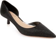 Jewel Badgley Mischka Teegan Half d'Orsay Pointed Toe Kitten Heel Pump