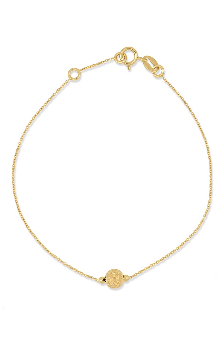 14K Yellow Gold Beaded Chain Bracelet, Main, color, 14K YELLOW GOLD