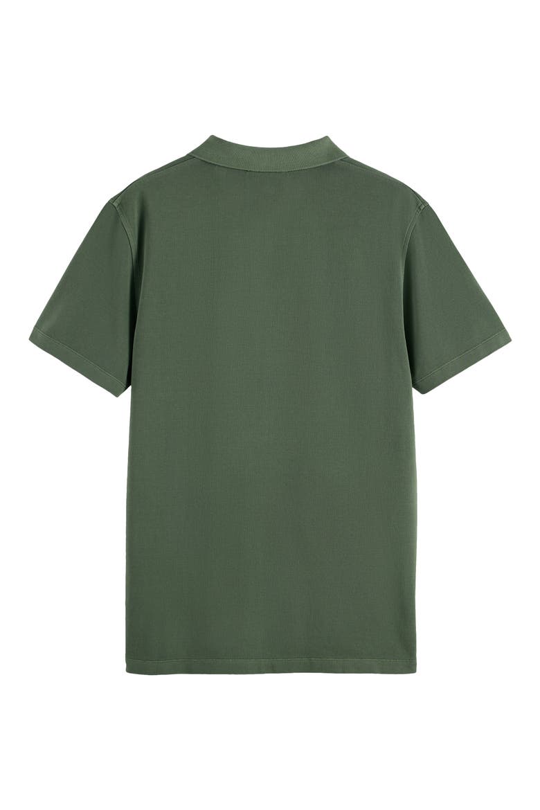 Johnny Collar Cotton Piqué Pocket Polo, Alternate, color, THYME