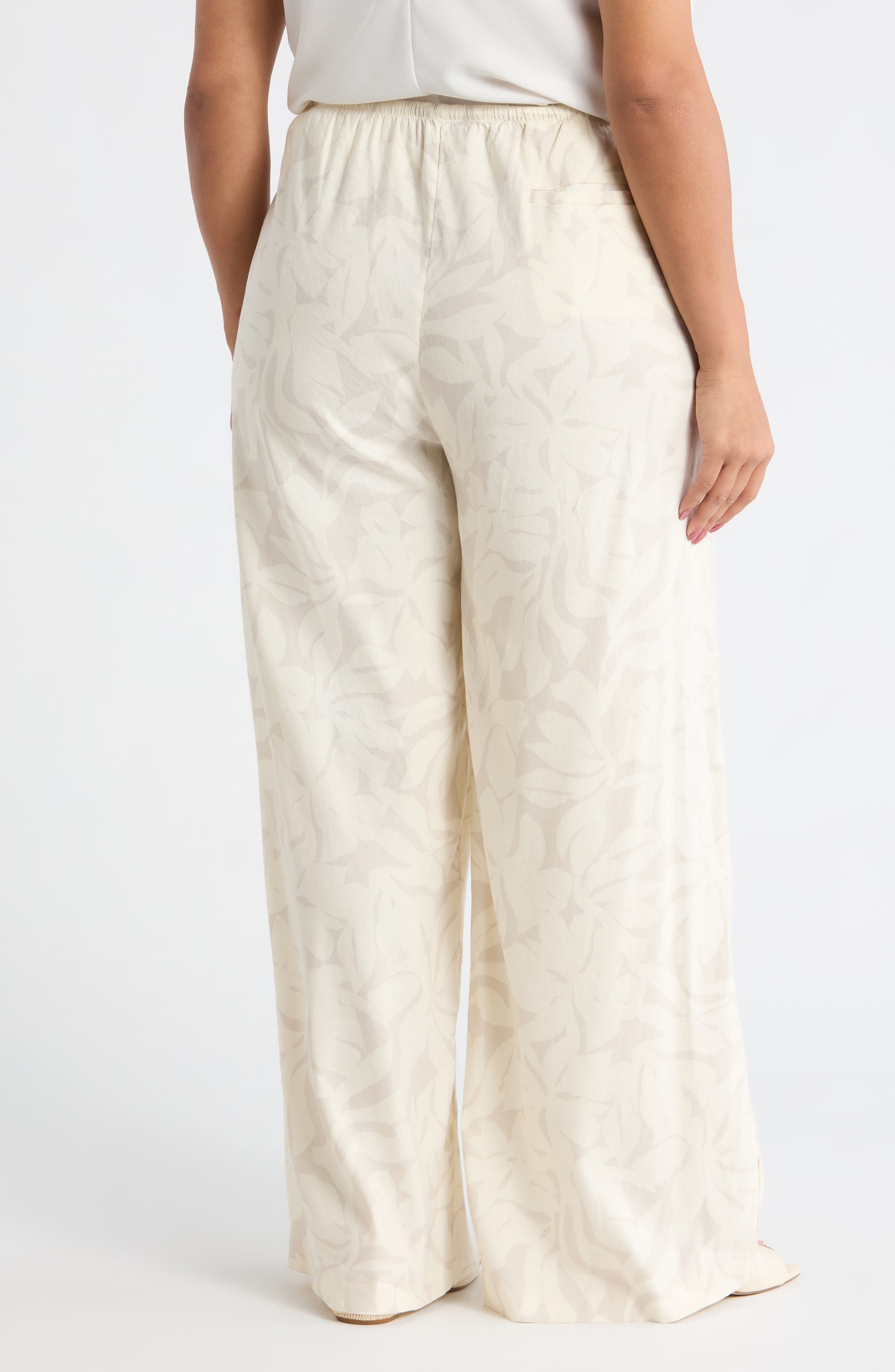 Wide Leg Linen Blend Pants - image 4