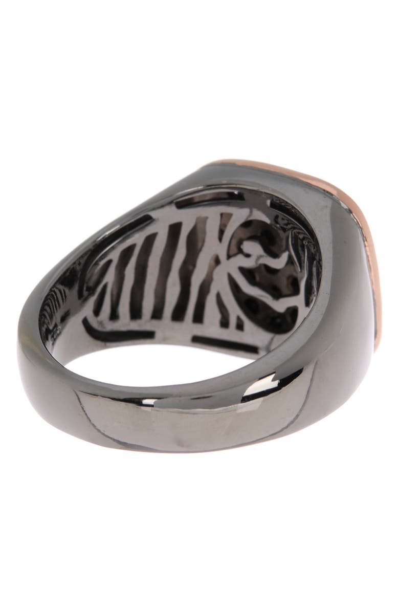 EFFY Sterling Silver Pavé Black Onyx Signet Ring, Alternate, color,