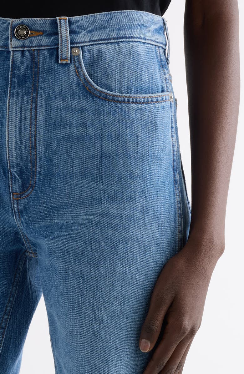 Givenchy Silk Straight Leg Jeans, Alternate, color, Medium Blue