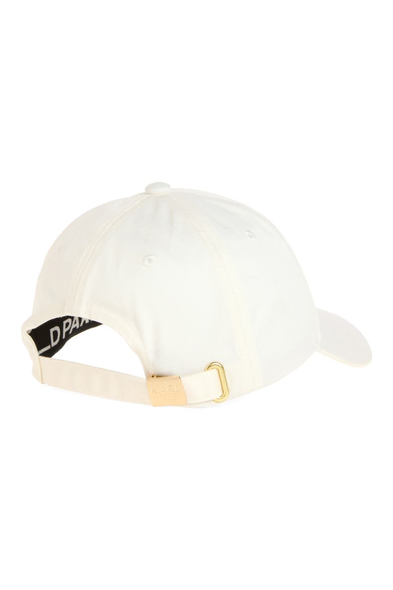Admiral Choupette Denim Baseball Cap, Alternate, color, WHITE