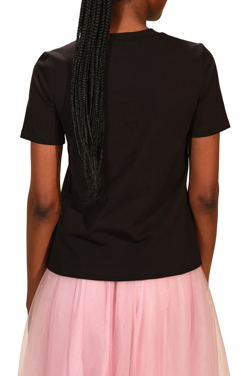 Isaac Mizrahi New York Trompe l'Oeil Necklace Graphic T-Shirt, Alternate, color, Black