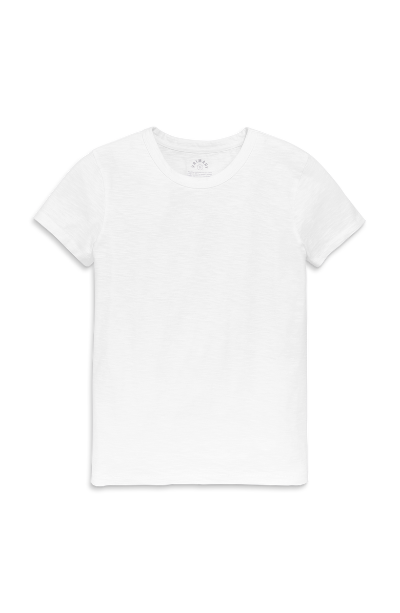 Primary Adult Classic Slub Crewneck Tee, Main, color, White
