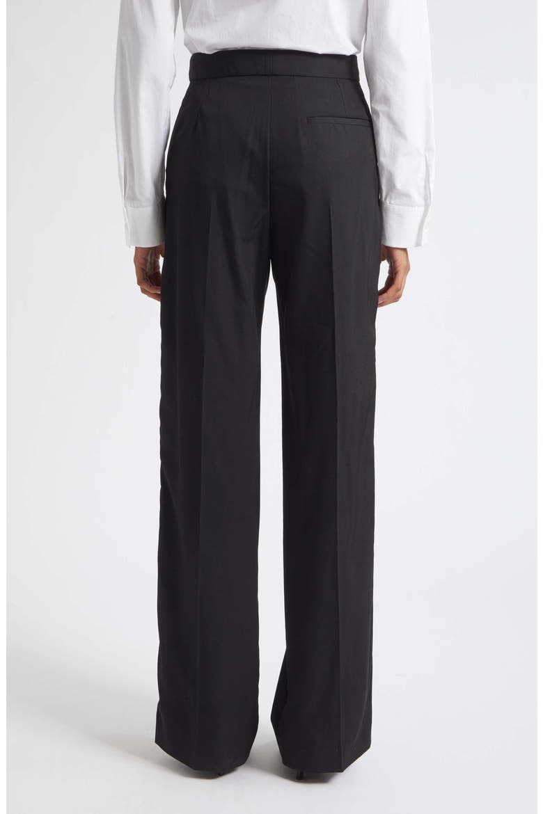 Slim Fit Wool Tuxedo Pants, Alternate, color, BLACK