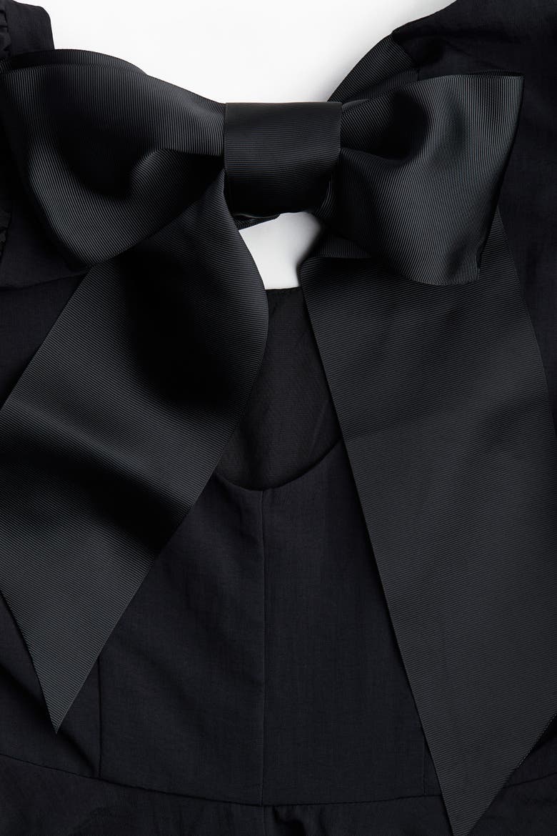 Balloon-sleeved Dress, Alternate, color, Black