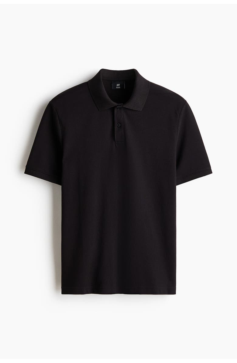 H&M Regular Fit Polo Shirt, Main, color, Black