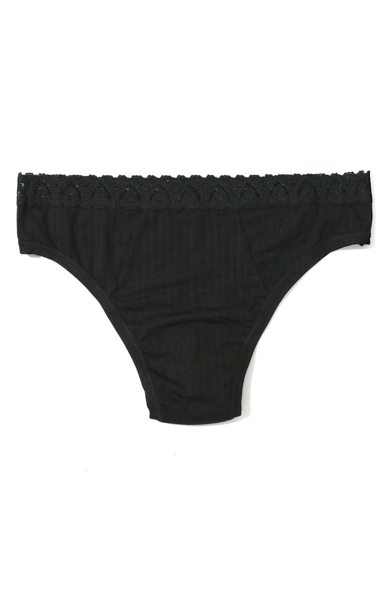 Hanky Panky MellowLuxe<sup>™</sup> Low Rise Thong, Alternate, color, Black