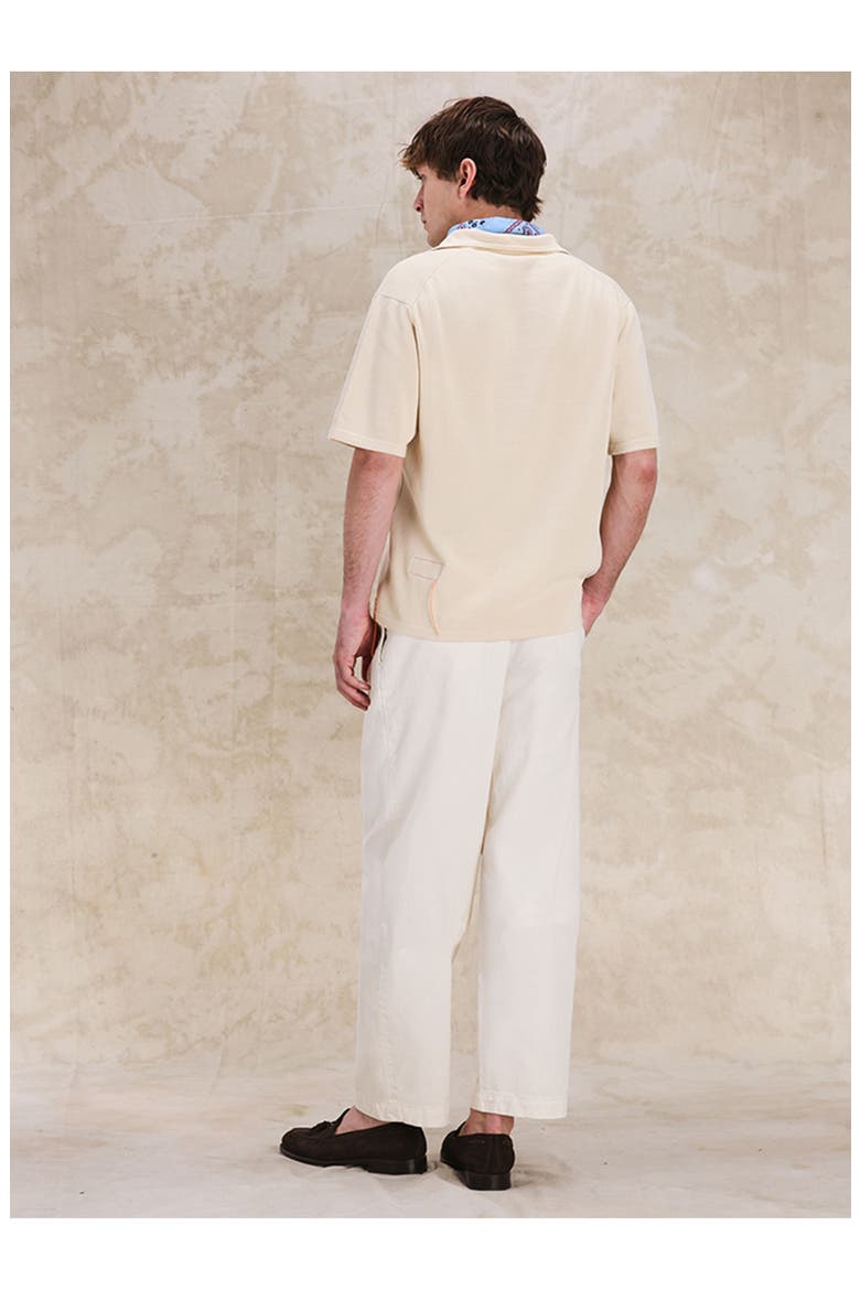 Newyork Cotton Pleated Trousers, Alternate, color, OFF WHITE