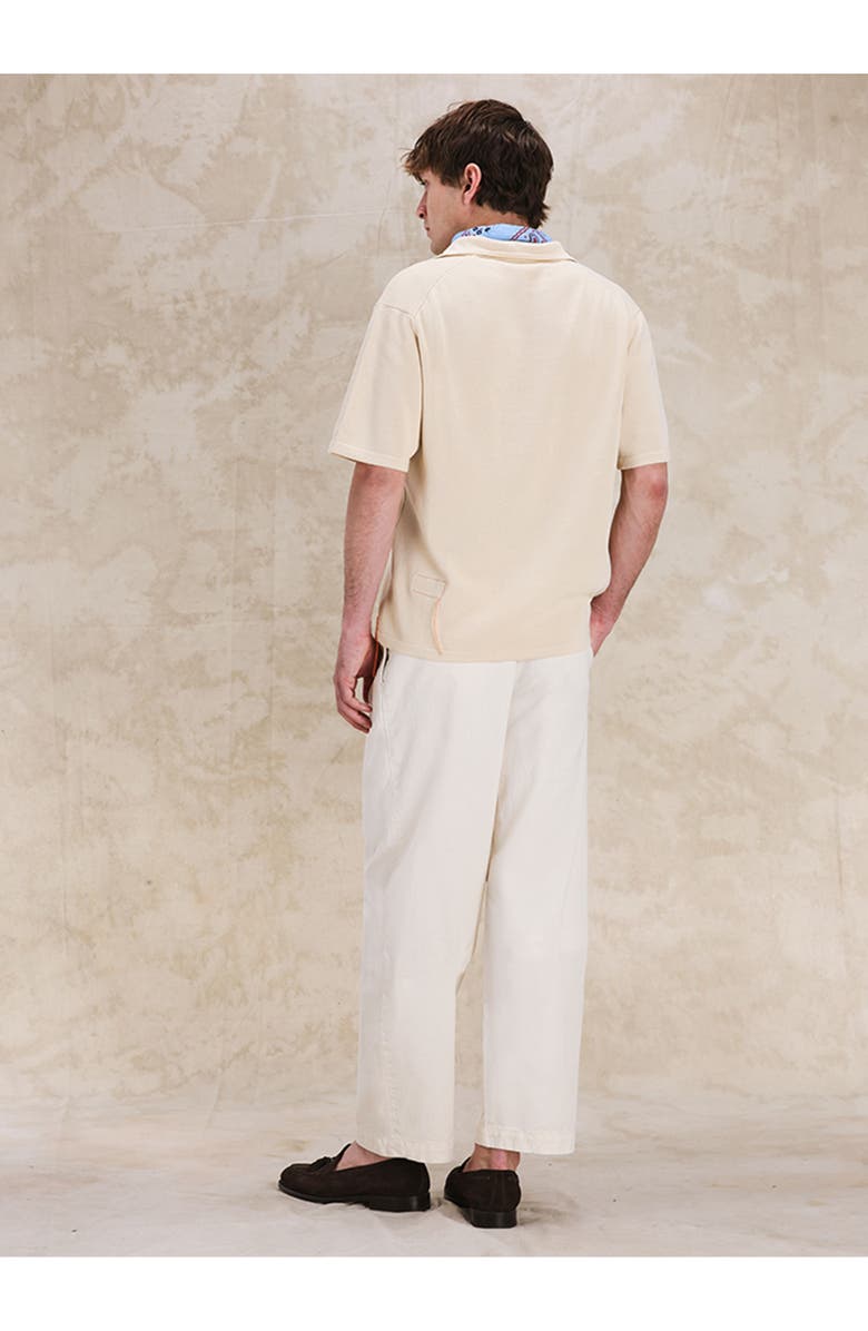 Fortela Newyork Cotton Pleated Trousers, Alternate, color, Off White