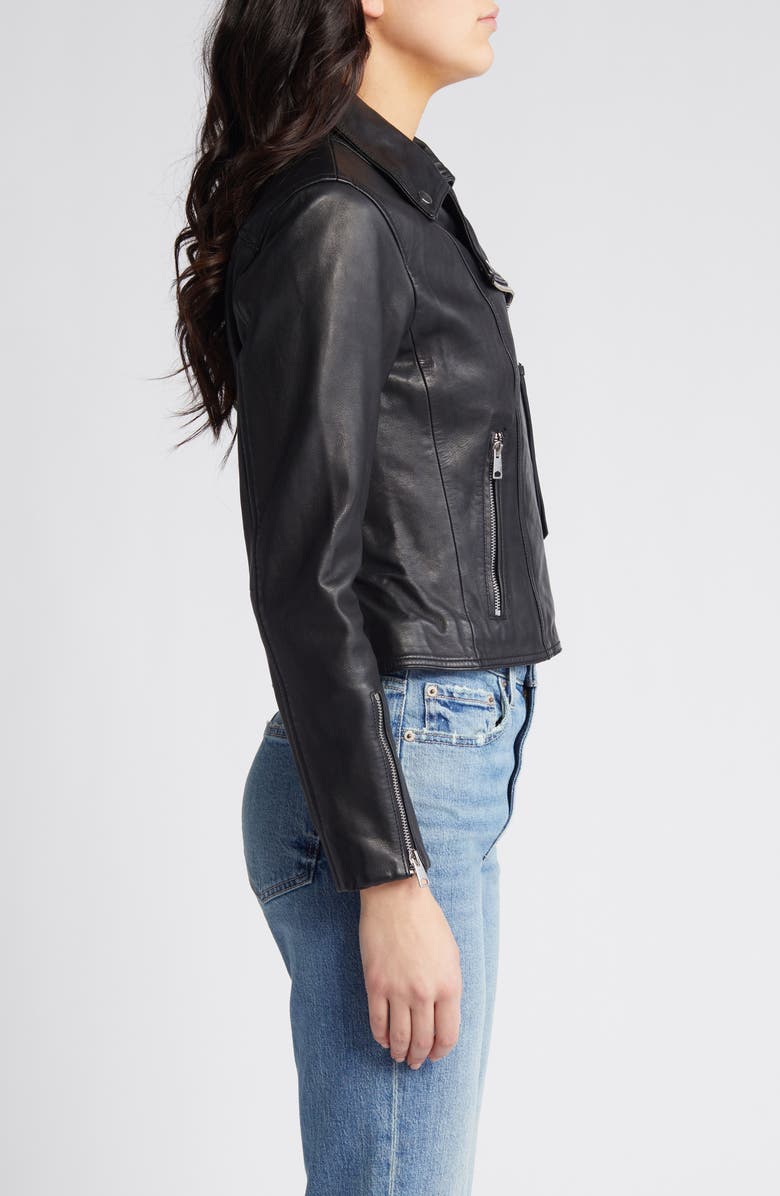 AllSaints Neve Leather Moto Jacket, Alternate, color, 