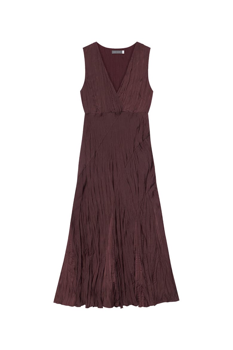Crinkle Maxi Dress, Alternate, color, Burgundy