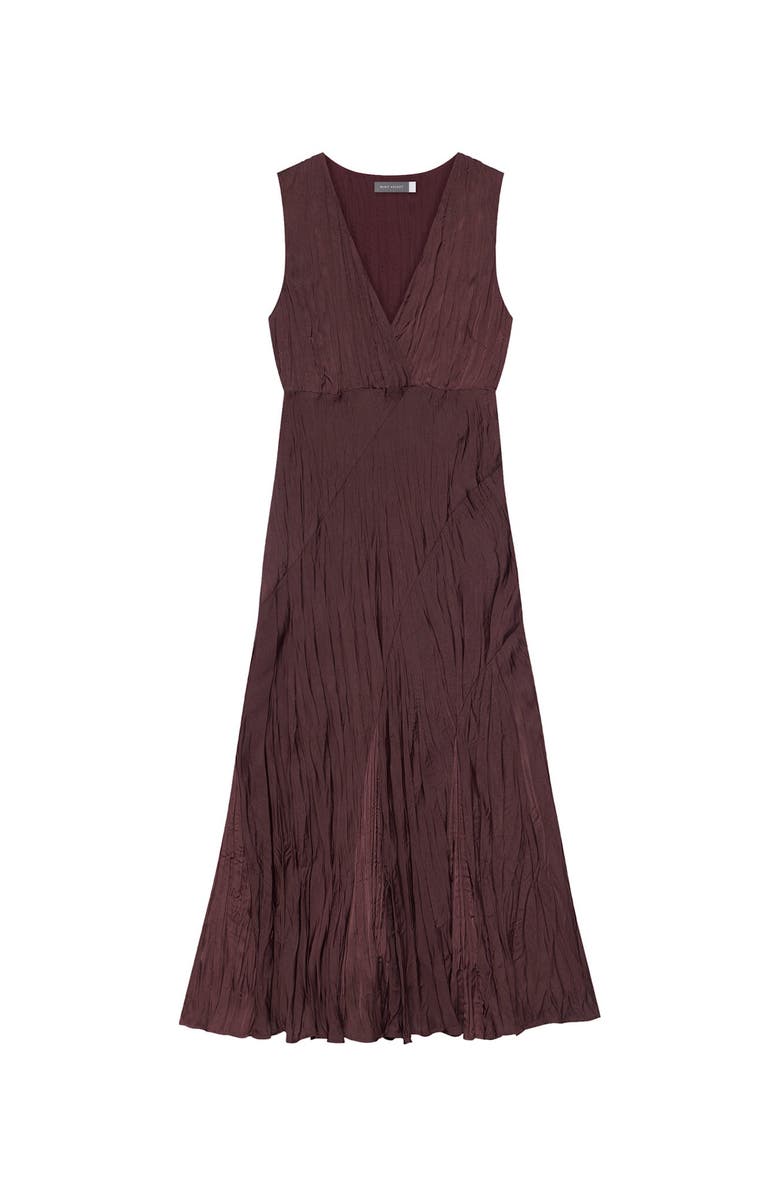 MINT VELVET Crinkle Maxi Dress, Alternate, color, Burgundy