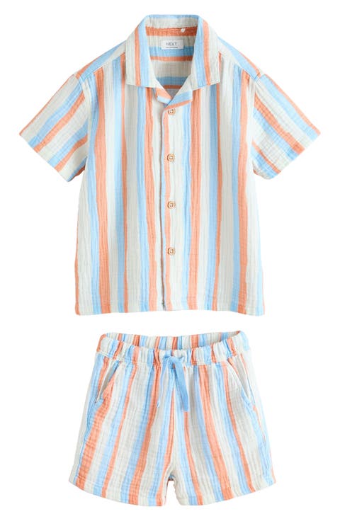 Kids' Short Sleeve Button-Up Shirt & Shorts Set (Baby, Toddler & Little Kid)