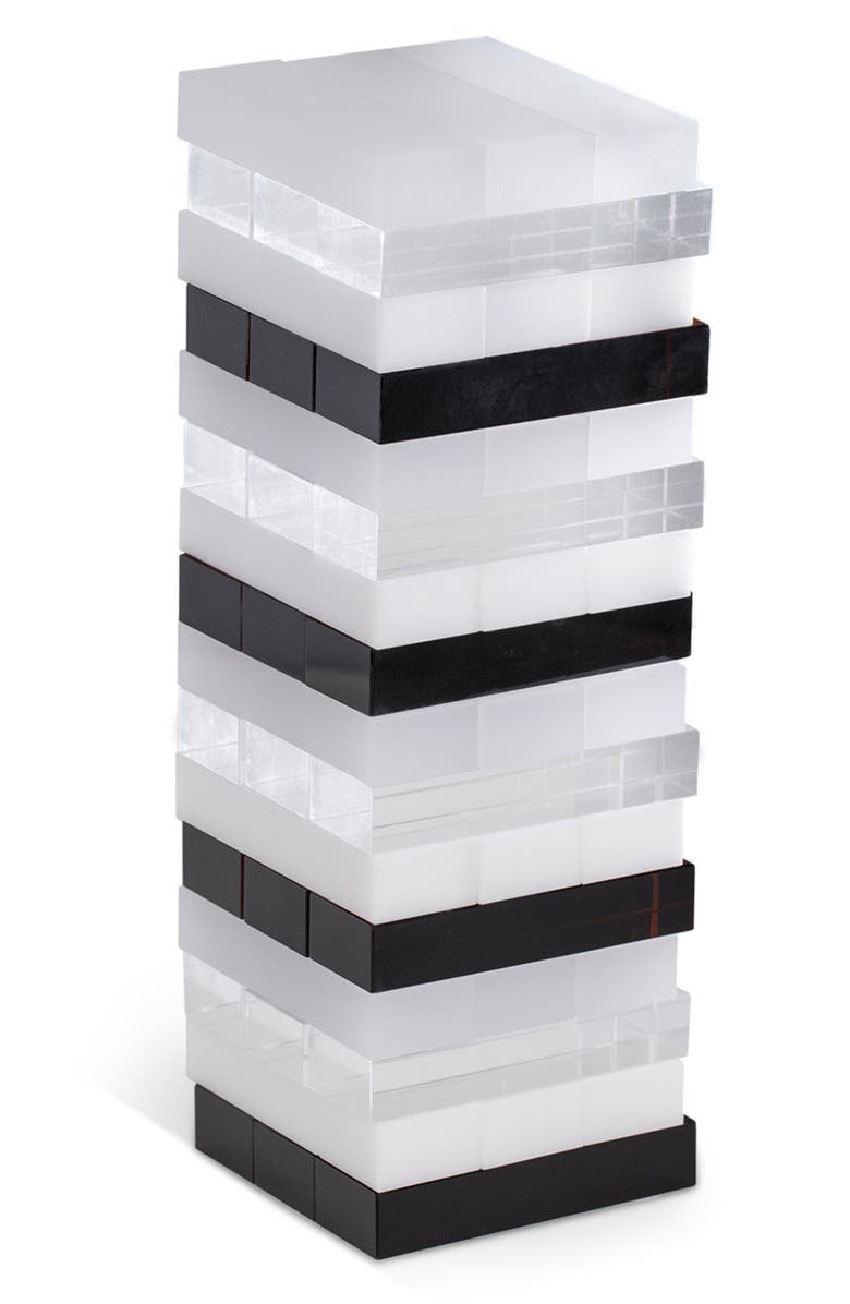 Bey-Berk Acrylic Jenga, Main, color, Clear