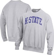 Champion Men's Champion Heathered Gray Kansas State Wildcats Arch Reverse Weave Pullover Sweatshirt
