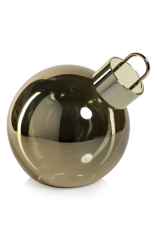 Zodax Led Lighted Oversized Tabletop Glass Ball Ornament In Gold