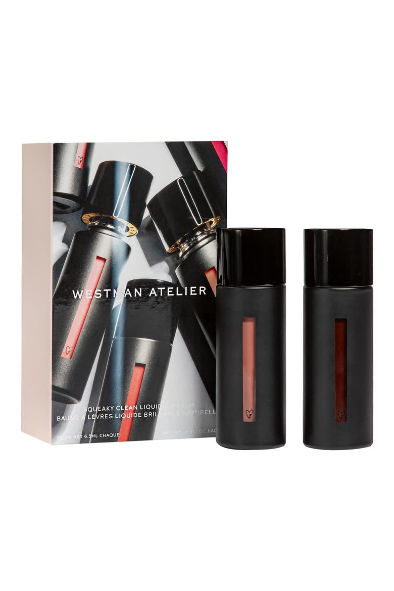 Squeaky Clean Liquid Lip Balm Duo Set, Main, color, RUDELY NUDELY/ LOU LOU