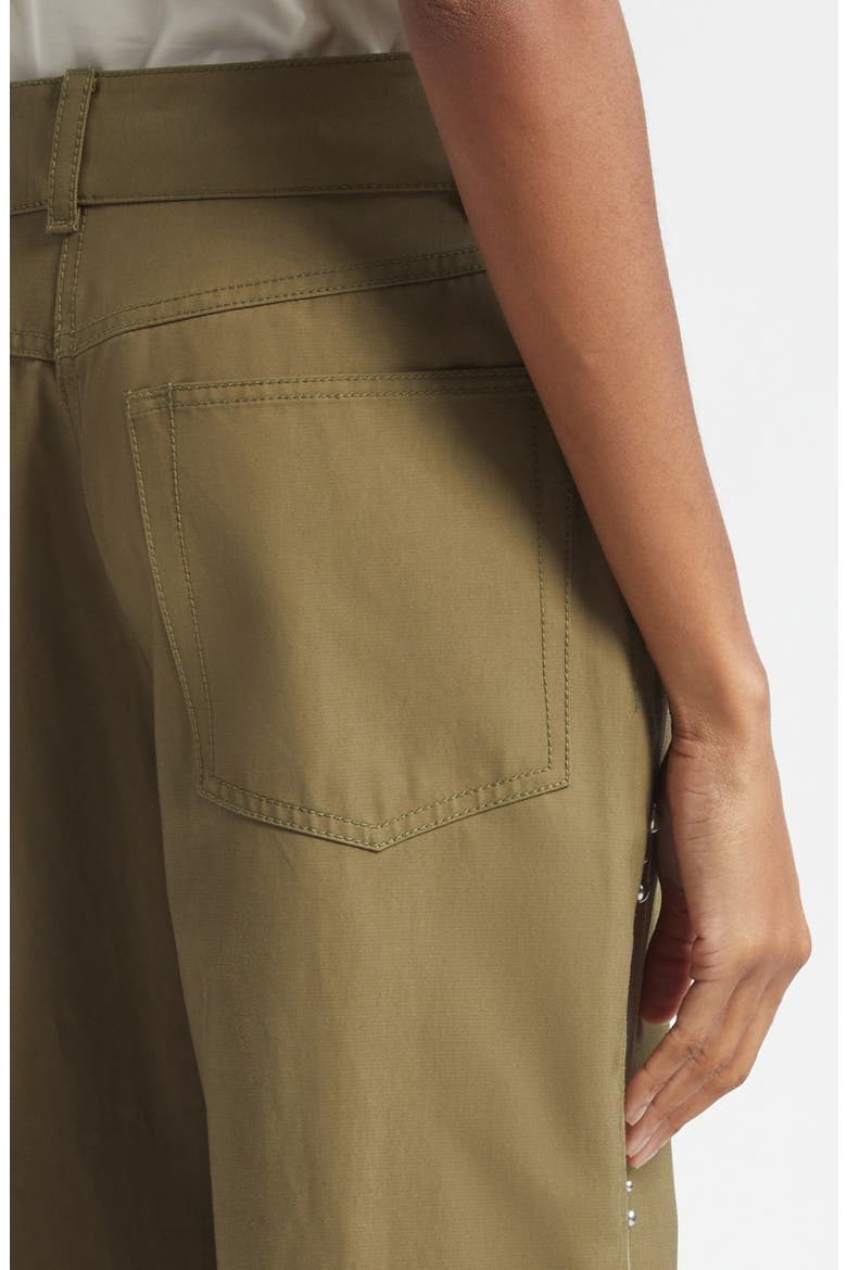 Flat Front Wide Leg Ankle Pants, Alternate, color, CAPER