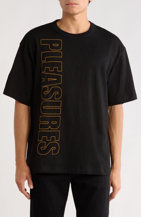 Outline Embroidered Logo Heavyweight Cotton T-Shirt