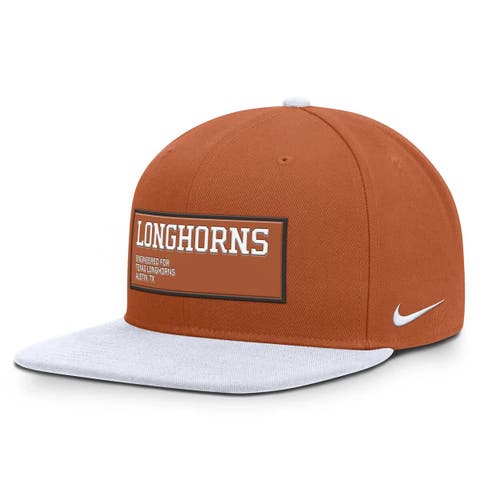 Men's Nike Texas Orange/White Texas Longhorns 2025 On-Field Patch Pro Dri-FIT Snapback Hat