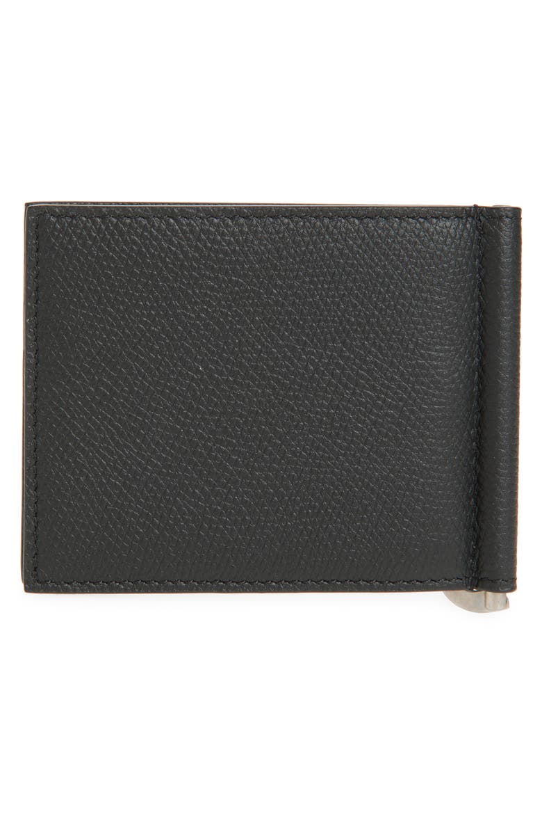 VLOGO Leather Bifold Wallet, Alternate, color, BLACK