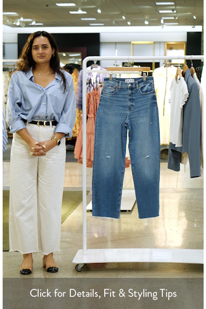 Pleaser High Waist Raw Hem Crop Jeans video