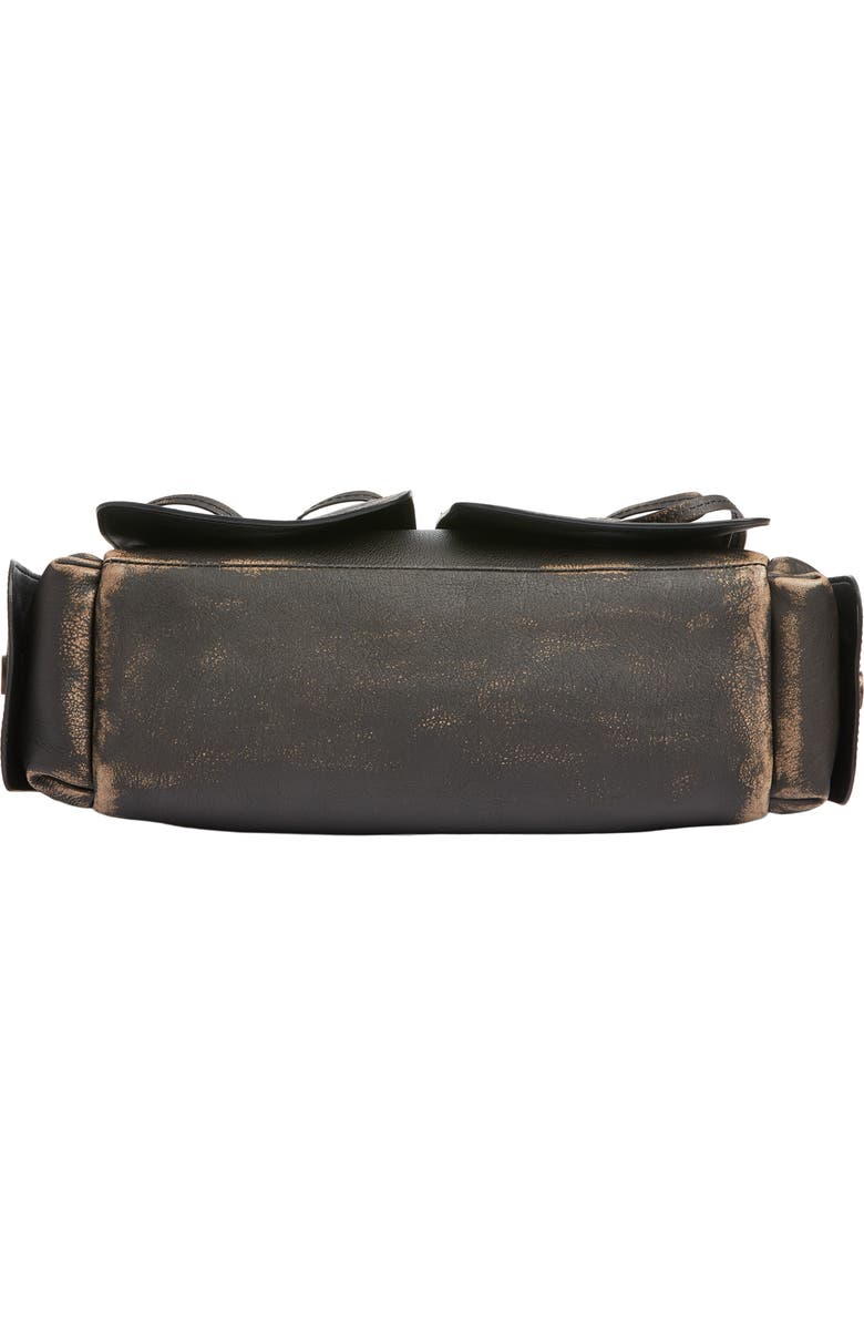 Acne Studios Multipocket Washed Leather Bag, Alternate, color, Dark Brown/ Beige