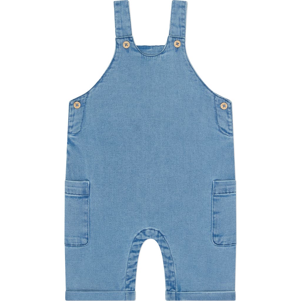 Mori Stretch Denim Overalls In Denim Blue