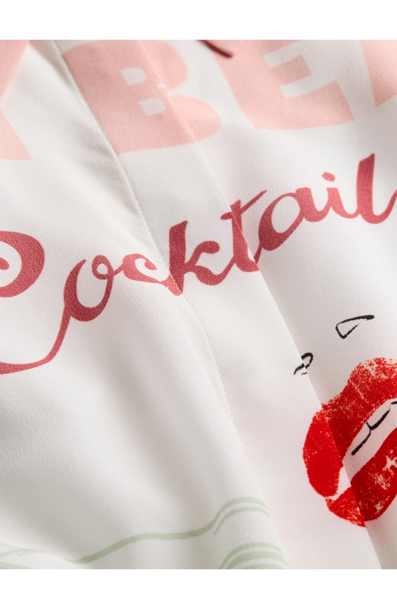 Alice + Olivia Willa Print Silk Button-Up Shirt, Alternate, color, Cocktail Club